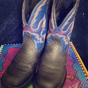 Justin Gypsy Fat Baby Boots Blue Size 7